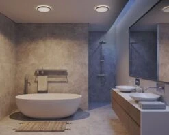 Nordlux OJA 29 LED Deckenleuchte Schwarz, Weiß 1600lm IP54 29,4x29,4x2,3cm -Beleuchtung 2015026103 4am