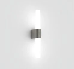 Nordlux HELVA LED Wandleuchte Gebürstet Nickel 900lm IP44 Mit Schalter 42,5x5,7x10,6cm -Beleuchtung 2015321055 6am