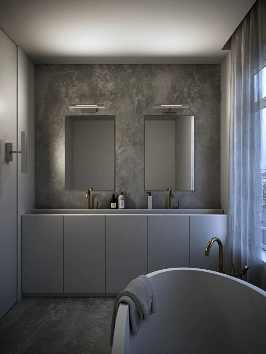 Nordlux OTIS LED Wandleuchte Chrom 1300lm IP44 40x14,6x7,5cm 5 Nordlux OTIS LED Wandleuchte Chrom 1300lm IP44 40x14,6x7,5cm – Bild 3