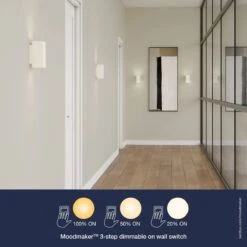 Nordlux MONA LED Wandleuchte Weiß 800lm 90Ra Stepdimmer 14,2x8x16cm -Beleuchtung 2110561001 5