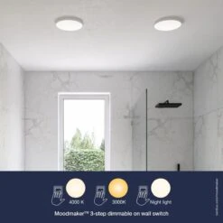 Nordlux SOLLER LED Einbaustrahler Weiß 1600lm IP44 Stepdimmer 23,4x23,4x2,5cm -Beleuchtung 2110746101 6