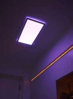 Nordlux Smart Home HARLOWSMAR RGB LED Deckenleuchte Weiß 2100lm IP54 App Steuerbar 59,5x29,4x2,3cm -Beleuchtung 2110806101 2