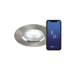 Nordlux Smart Home DONSMART RGB LED Einbaustrahler Gebürstet Nickel 320lm IP65 App Steuerbar 8,5x8,5x5,4cm -Beleuchtung 2110900155 1