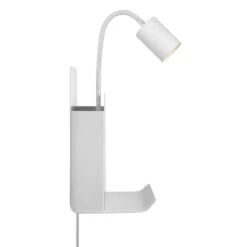 Nordlux ROOMI Wand Leselampe Weiß GU10 Mit Ablage U. USB-Port 16,5x24,8x28,2cm -Beleuchtung 2112551001 2
