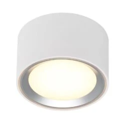 LED Aufbauleuchte Weiß Silber Nordlux Fallon 10cm 500lm Moodmaker