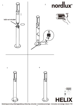 Nordlux Helix Außen Standleuchte Corten -Beleuchtung 77499931 tz 1