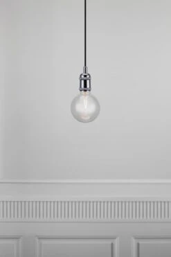 Nordlux Avra Pendelaufhang E27 Chrom Textilkabel 200cm -Beleuchtung 84800033 1