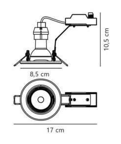 LED Einbaustrahler Nickel Gebürstet Nordlux Canis 5er Set GU10 A 345lm 6500K -Beleuchtung canis einbaustrahler tz 2 1