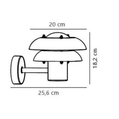 Nordlux KURNOS 20 Außenwandleuchte Verzinkt E14 IP54 Dimmbar 25,6x18,2cm -Beleuchtung kurnos20 aussenwandleuchte tz 2