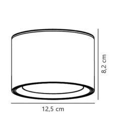 Nordlux LANDON LED Aufbauleuchte Schwarz 600lm IP44 12,5x12,5x8,2cm -Beleuchtung landon aufbaulampe 82mm tz 2