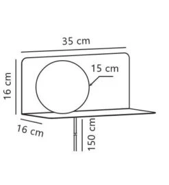 Nordlux Lilibeth Wandlampe Schwarz E14 Mit Ablage 35x16x16cm -Beleuchtung lilibeth wandlampe mit ablage tz 1
