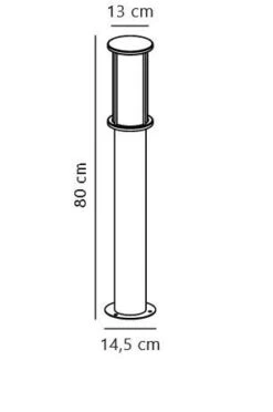 Nordlux LINTON Wegeleuchte Verzinkter Stahl E27 IP54 Dimmbar 14,5x14,5x79,9cm -Beleuchtung linton pollerleuchte tz