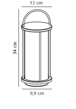 Nordlux LINTON Outdoor Tischlampe Verzinkter Stahl E27 IP54 Mit Kabelschalter 13x13x32,5cm -Beleuchtung linton tischleuchte tz