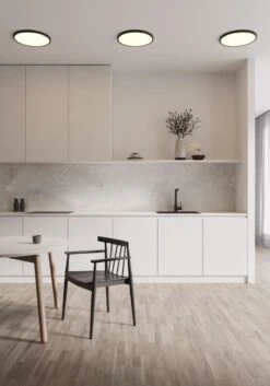 Nordlux OJA 60 Schwarz IP20 LED Deckenleuchte 2700K 60x60x3,2cm Stepdimmer -Beleuchtung m oja 50066103 1