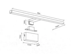 Nordlux MARLEE LED Spiegelleuchte Schwarz 4000K 90Ra IP44 50x13,6x3,8cm -Beleuchtung marlee spiegellampe tz 1 2
