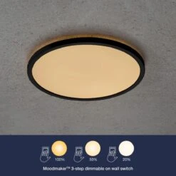 LED Deckenlampe Schwarz Nordlux Oja 29 IP20 1700lm 4000K Stepdimmer 10 LED Deckenlampe Schwarz Nordlux Oja 29 IP20 1700lm 4000K Stepdimmer -Beleuchtung moodmakerschw 2