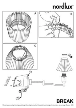 Nordlux Break Wandleuchte Schwarz Mit Lesearm -Beleuchtung n19861003 ze