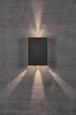 Nordlux Fold 15 Außenwandleuchte LED 2x150lm Schwarz Inkl. Schablonen -Beleuchtung n2019051003 2