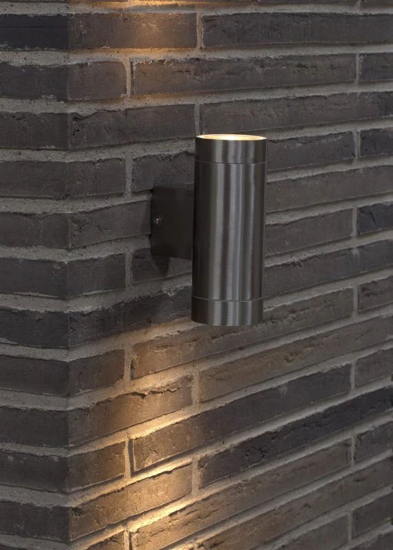 Nordlux Tin Maxi Außenwandleuchte Up-Down Edelstahl 4 Nordlux Tin Maxi Außenwandleuchte Up-Down Edelstahl – Bild 2