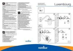 Nordlux Luxembourg Wandaussenlampe Verzinkt Mit Bewegungsmelder -Beleuchtung n22661031 ze