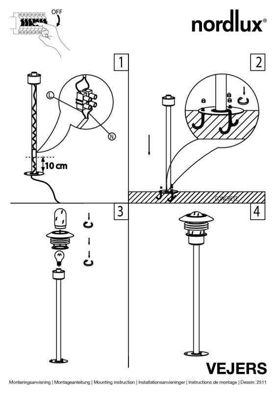 Nordlux Vejers Außen Standleuchte Verzinkt 6 Nordlux Vejers Außen Standleuchte Verzinkt – Bild 4