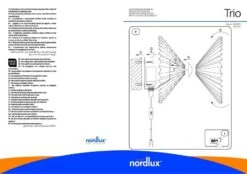 Nordlux Trio 45 Wand U. Deckenleuchte Weiss E27 Mit Stecker 45x15cm -Beleuchtung n3001601 ze