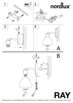 Nordlux Ray Wandspot Chrom Mit Schalter -Beleuchtung n63191033 ze