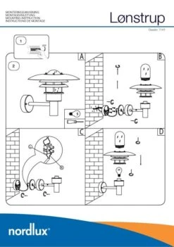 Nordlux LÃ¸nstrup 32 Außenwandleuchte Schwarz -Beleuchtung n71411003 ze