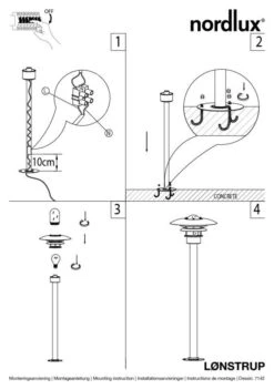 Nordlux LÃ¸nstrup 32 Außen Standleuchte Verzinkt -Beleuchtung n71428031 ze