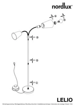 Nordlux Lelio Stehleuchte Schwarz -Beleuchtung n75554003 ze