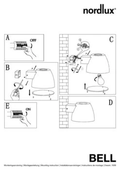 Nordlux Bell Außenwandleuchte Schwarz -Beleuchtung n76391003 ze