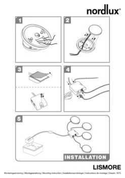 Nordlux Lismore 4-KIT Einbau/Aufbauleuchte Chrom -Beleuchtung n76730001 ze