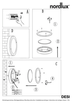 Nordlux Desi 28 Deckenleuchte Schwarz -Beleuchtung n77646003 ze