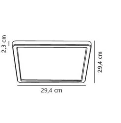 Nordlux OJA 29 Square IP20 LED Deckenleuchte Weiß, 1600lm 29,4x29,4x2,3cm -Beleuchtung oja square deckenlampe 294x23 tz
