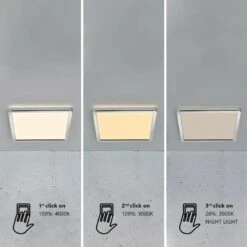 Nordlux OJA 29 Square LED Deckenleuchte Chrom, Weiß 1600lm IP54 30x30x2,5cm -Beleuchtung oja square moodmaker white 1