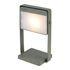 Nordlux Mobile LED Solar Tischlampe Saulio To Go Olivgruen IP44 3000K Dimmbar